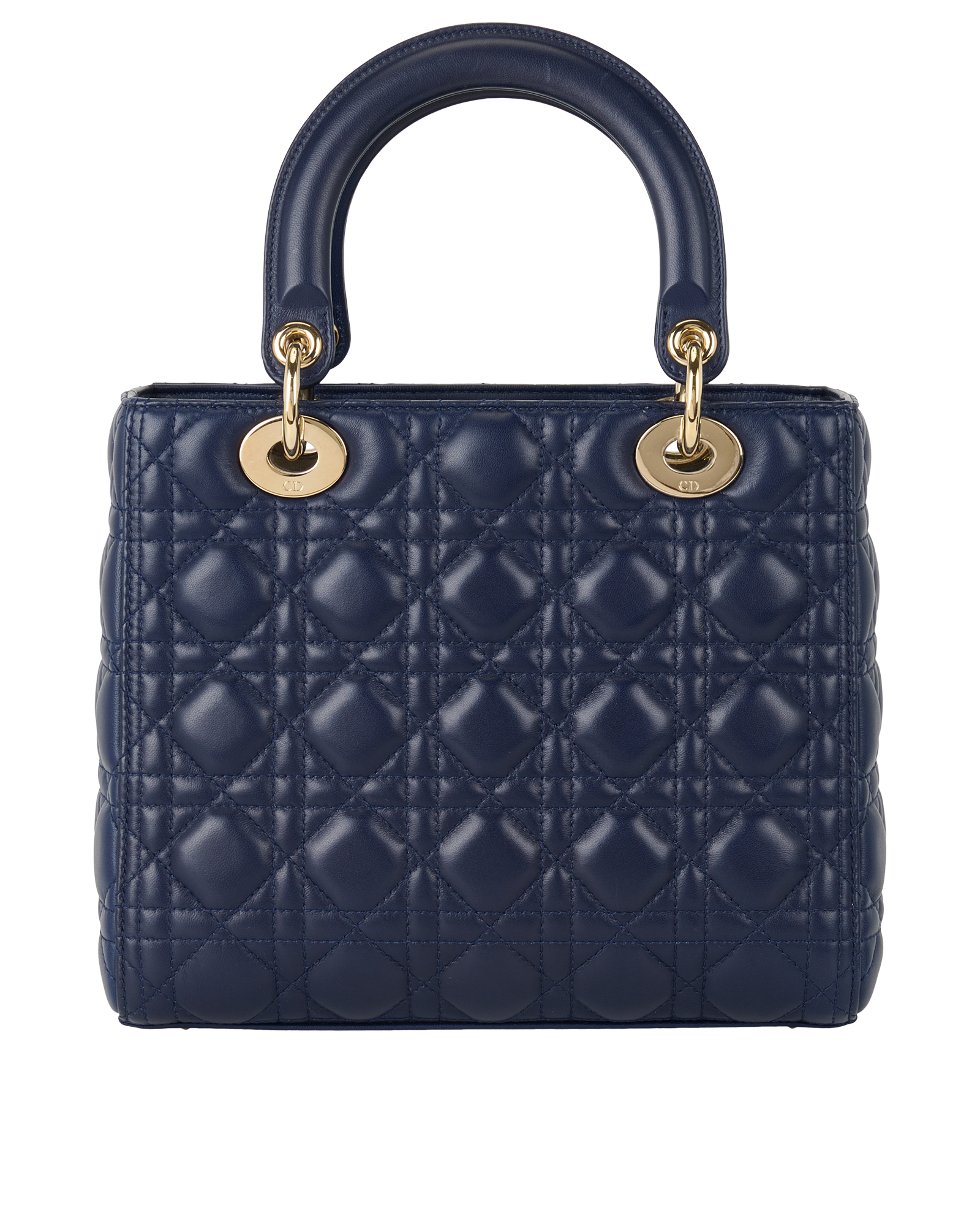 Medium Lady Dior, &pound;1,900, Handbags, Blue, Leather, Back view